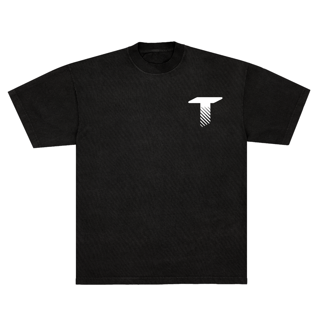 Trinity Social Logo Tee Black "White Logo"